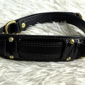 Black Patent Leather Shoulder Replacement Strap